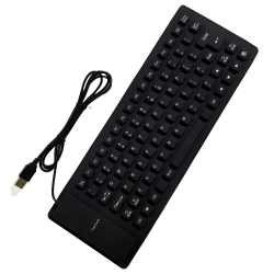 Keyboard Wired Waterproof Flexible Silicone Gel 85 Keys